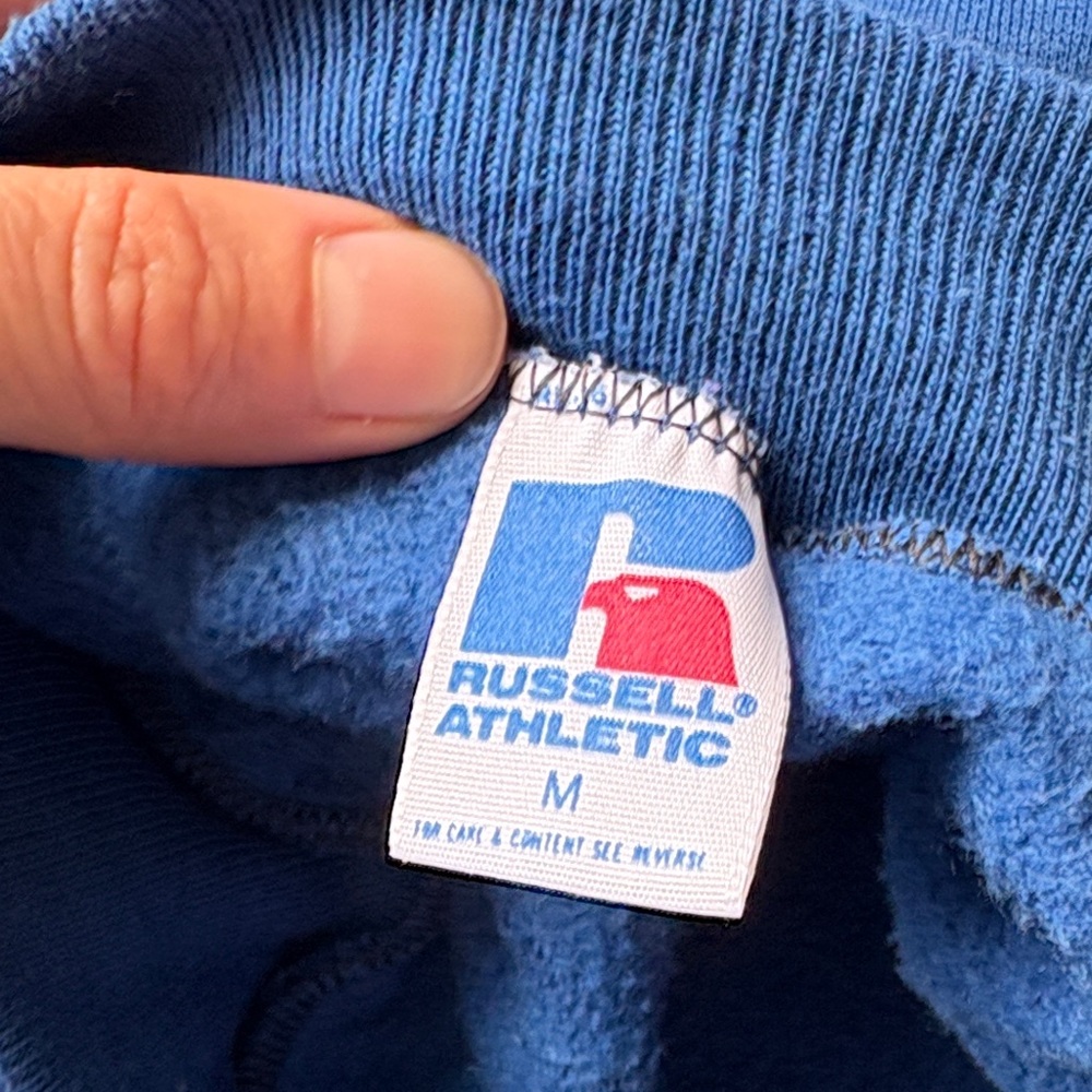 Russell Athletic Royal Blue SMU Mustangs Hoodie with Red/White Logo - Picture 2 of 3